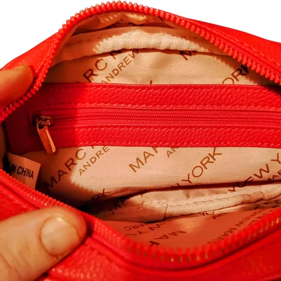 Marc New York Red Crossbody Bag with Gold Details - Picture 6 of 9